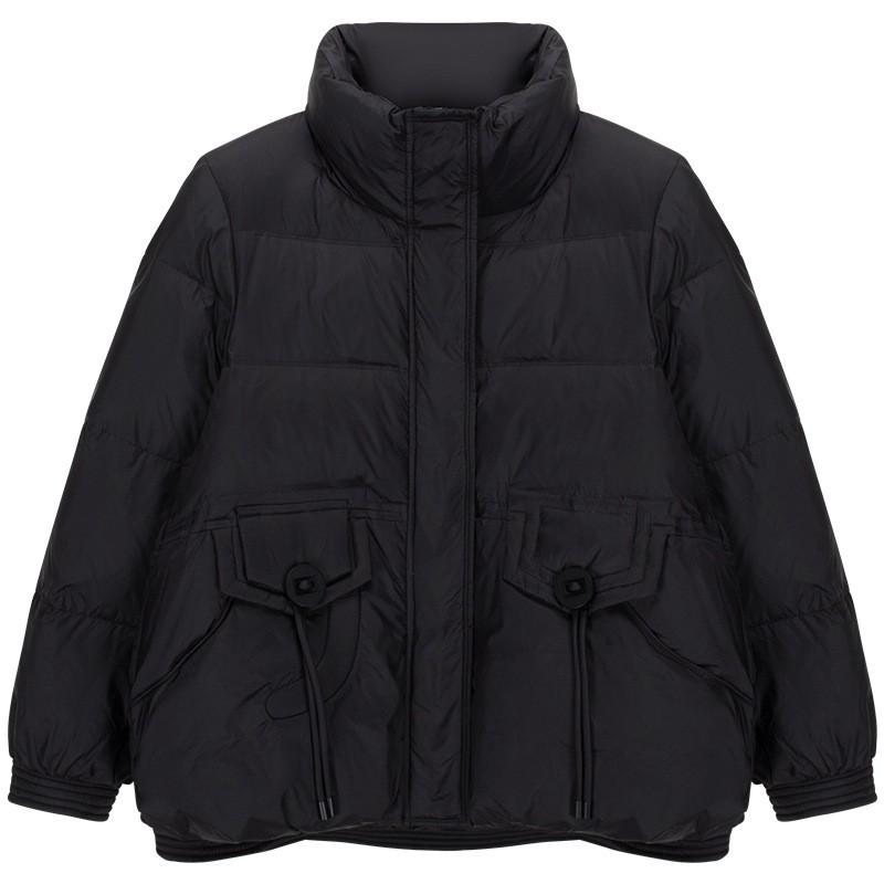Womens Short Down Jacket Stand Collar Slim Fit Warm Winter Coat Petite Ladies
