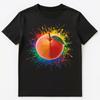 Colorful Paint Splash Apricot Art Graphic Unisex T-Shirt