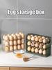 Space-Saver Auto-Flip Egg Box Freshness Assured Refrigerator Door Egg Holder Kitchen Organizer Kitchen Large Capacity Egg Fridge