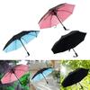 8 Rib Travel Umbrella with Cooling Fan Strong Compact Wind Resistance Three Folding Sunny