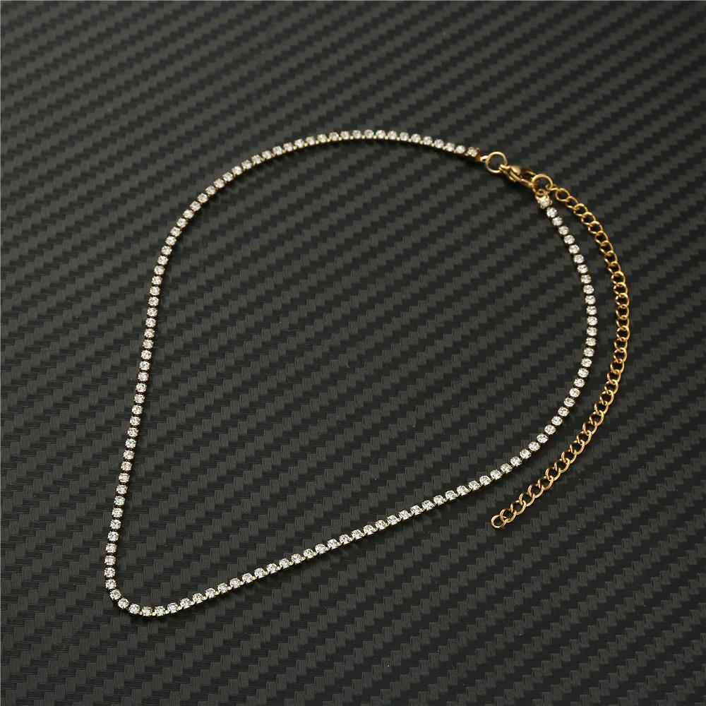 Ευρωπαϊκό-Αμερικανικό Μοντέρνο Κολιέ Κλείδας από Ανοξείδωτο Ατσάλι με Κρύσταλλο για Γυναίκες