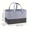 1pc Felt Handbag Large Capacity Shopping Bag, Foldable Tote Bag For Toy Book Sundries Storage With Handle