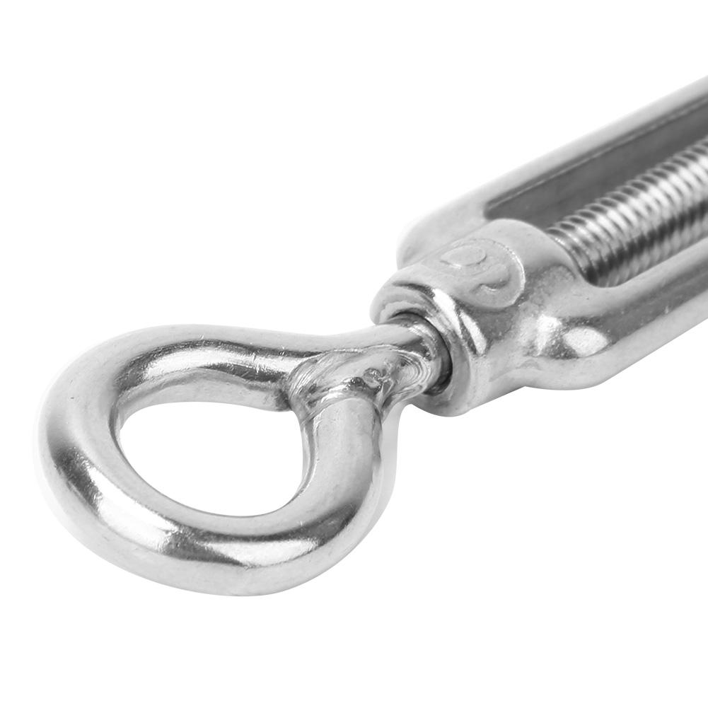 5Pcs 304 Stainless Steel Wire Rope Tension Tensioner Hook & Eye Turnbuckle for Indoor Outdoor(M6 )