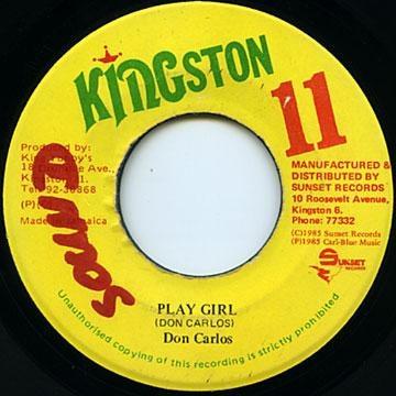 

7inch Record DON CARLOS - Play Girl NONE Kingston 11 Jamaica Reggae, Ska & Dub Used