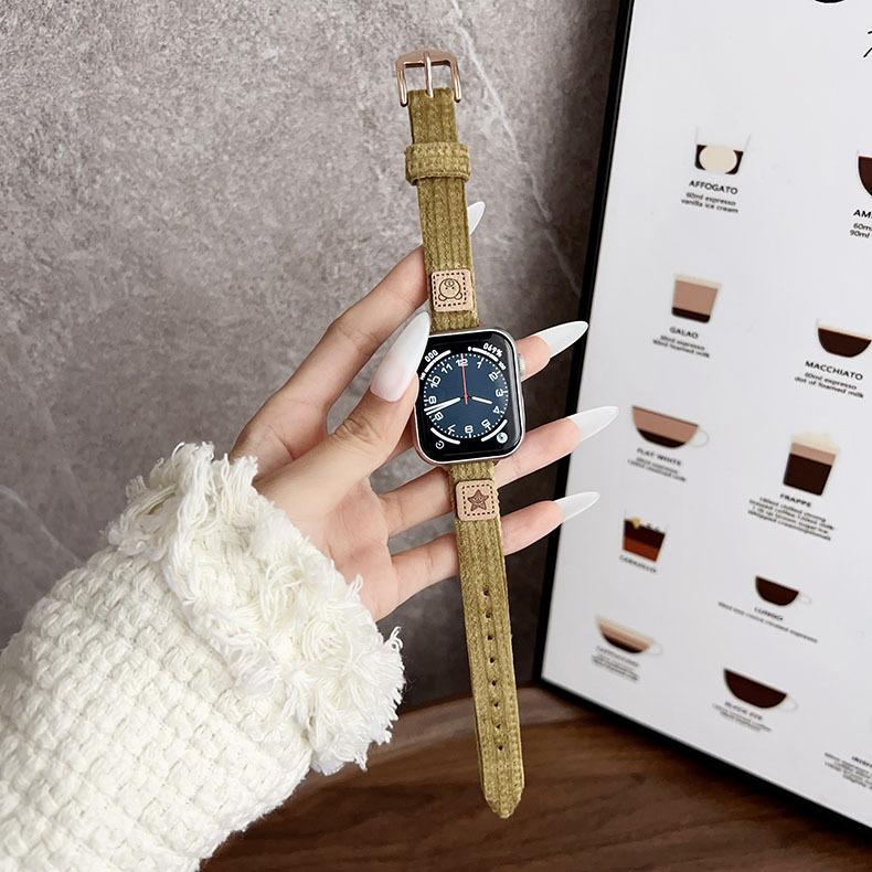 For Apple Watch Applewatchs10 Strap Bear Star Corduroy Iwatch98765Se Fine