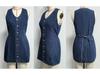 2026 Spring/Summer European Retro Button-Up Tie Waist Denim Dress