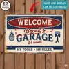Custom Garage Workshop Metal Sign Personalized Retro Decor