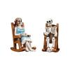 Rocking Chair, Skeleton Couple Statue Set, Halloween Home Table Decoration, Resin Handicrafts