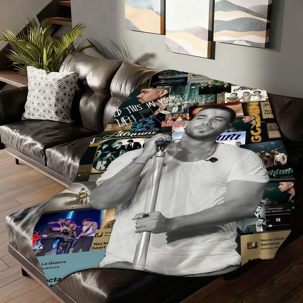 American singer Romeo Santos Blanket For Sofa Office Bed Plane Travel Sleep Read Relax Camping Soft And Warm