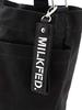 Milkfed BAR AND UNDER LOGO BIG CANVAS BAG 103201053013 Black