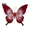 Decorative Butterflies for Christmas Trees Velvet Butterfly Ornaments, Artificial Glitter Sequins Xmas Tree Ornaments Decoration Holiday New