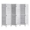 Wood Room Divider Wooden Privacy Screen 6 Panel Room Separation Divider