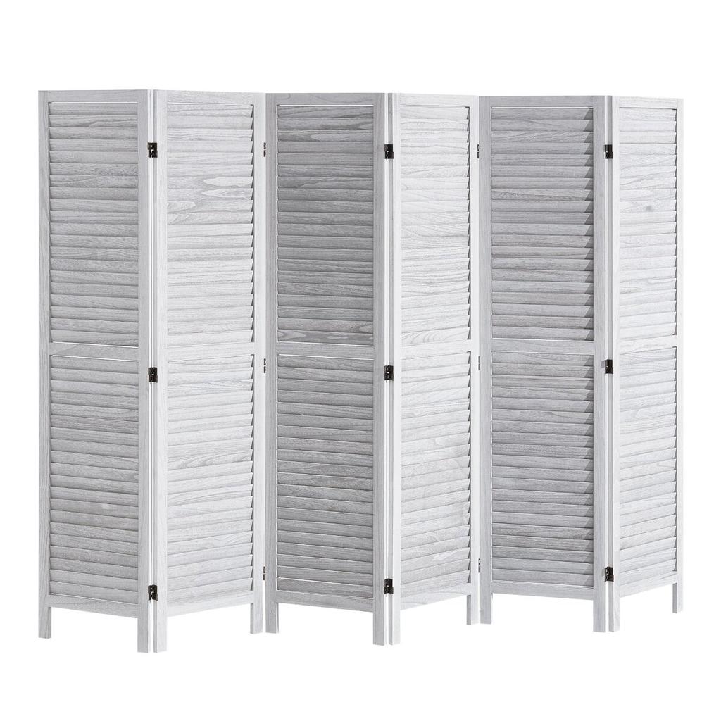 Wood Room Divider Wooden Privacy Screen 6 Panel Room Separation Divider