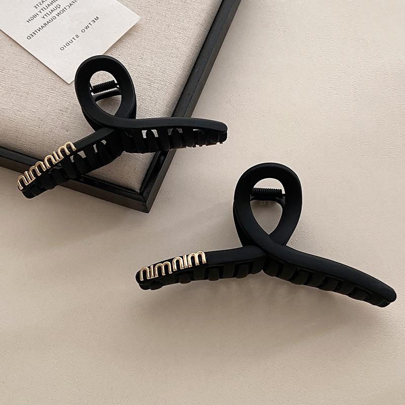 Black Letter Hair Clip Shark Clip