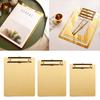 Nordic   Style   Gold   Memo   Pad   Clipboard   for Writing   Board   Metal   Notepad   S / M / L