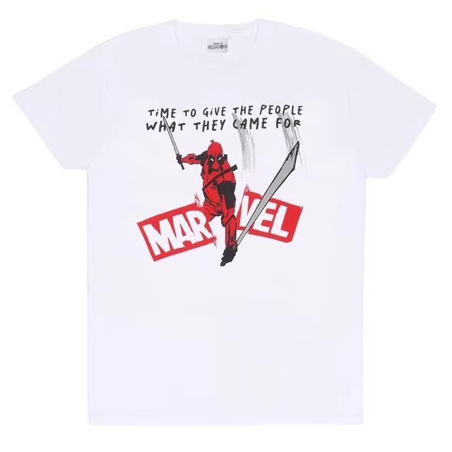 2026 New Deadpool and Wolverine Black Shortsleeved Tshirt Featuring the Double Superhero Pattern