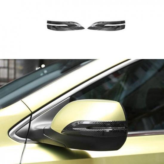 Carbon Fiber Exterior Rear View Mirror Strip Trim Steel For Honda CR-V 2017-2022