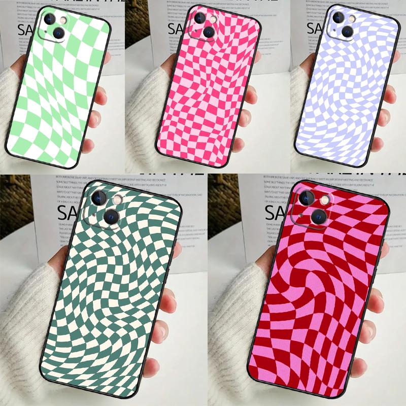 Crazy Checkered Case For Samsung Galaxy S25 Ultra S25 FE S20 S21 S22 S23 Plus S9 S10 S24 Ultra Phone Cover