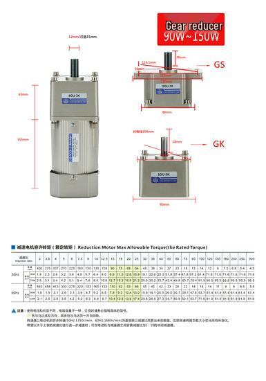 60W-120W 220V/380V AC Asynchronous Gear Motor