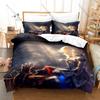 Cool Fate Series Saber Artoria Excalibur Knight HD Print Bedding Set Duvet Cover + 2 Pillowcases Polyester Anime Room Decor