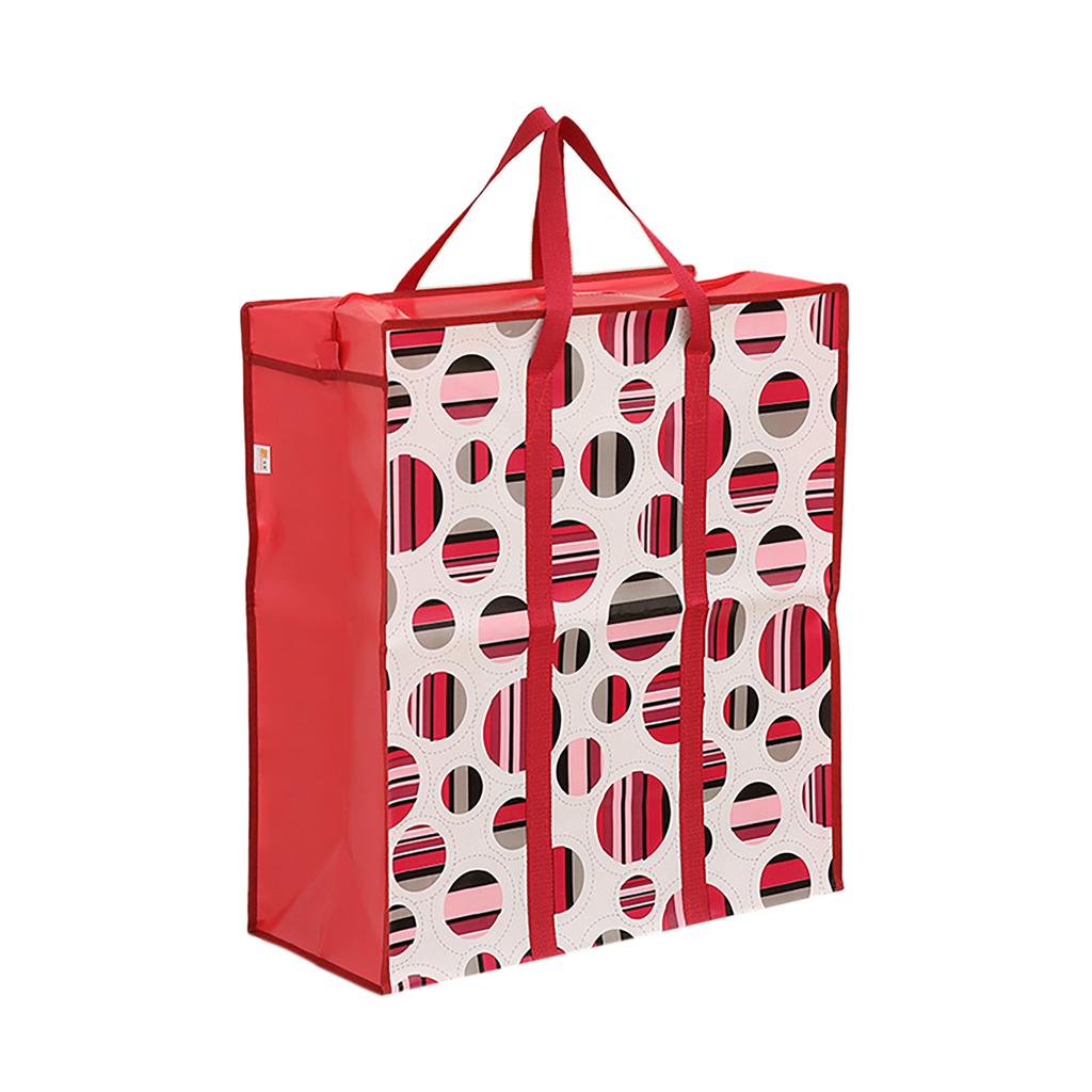 Effective Storage Bag with Zippers and Handle User Friendly Shopper Bag with Zippers Large Fabric Storage Handbag