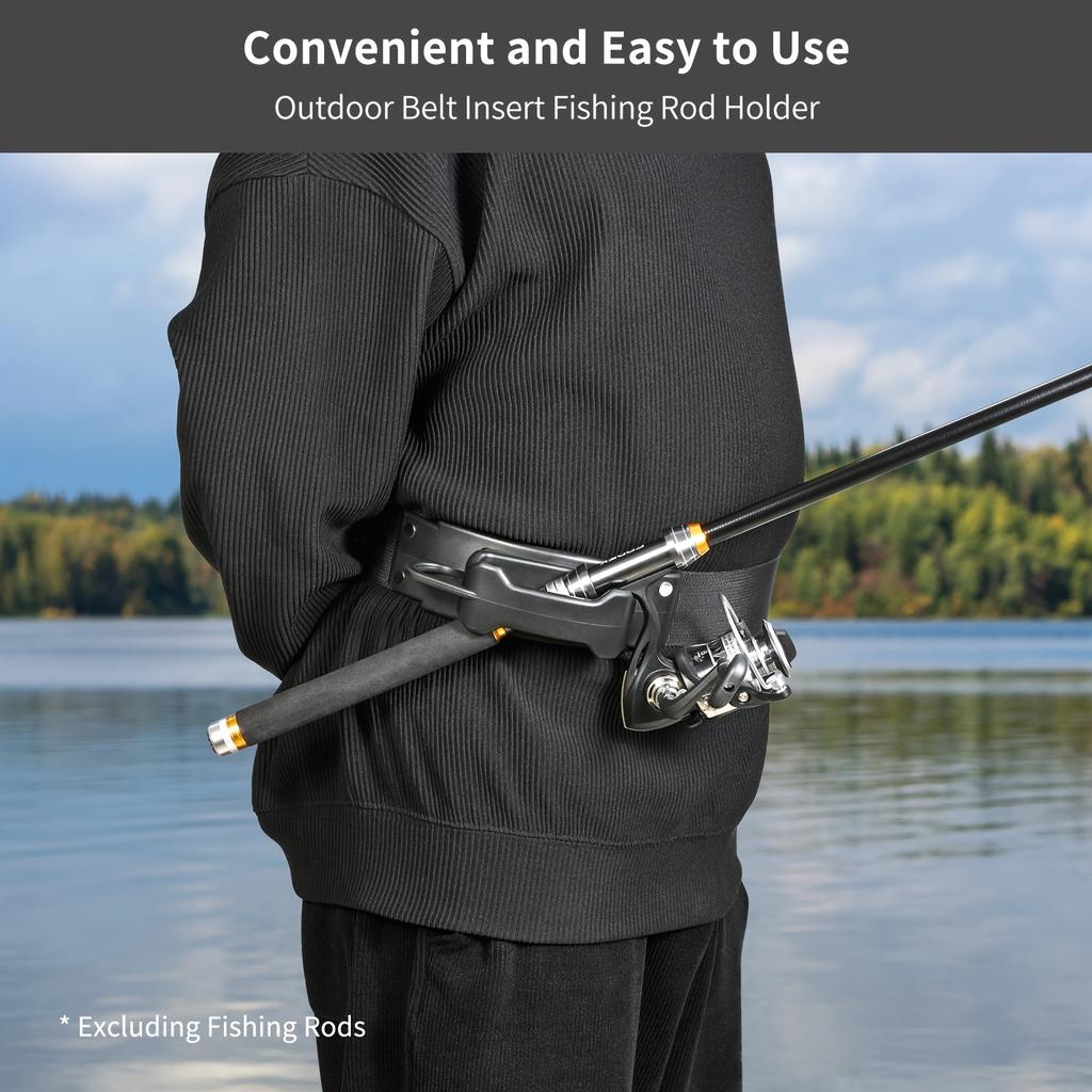 Adjustable Fishing Waist Belt With Rod Holder, Fishing Rod Belt For Fishing & Bank Fishing