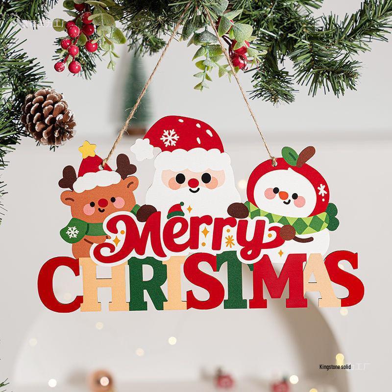 Santa Claus Christmas Door and Tree Hanging Ornaments for Holiday Decor