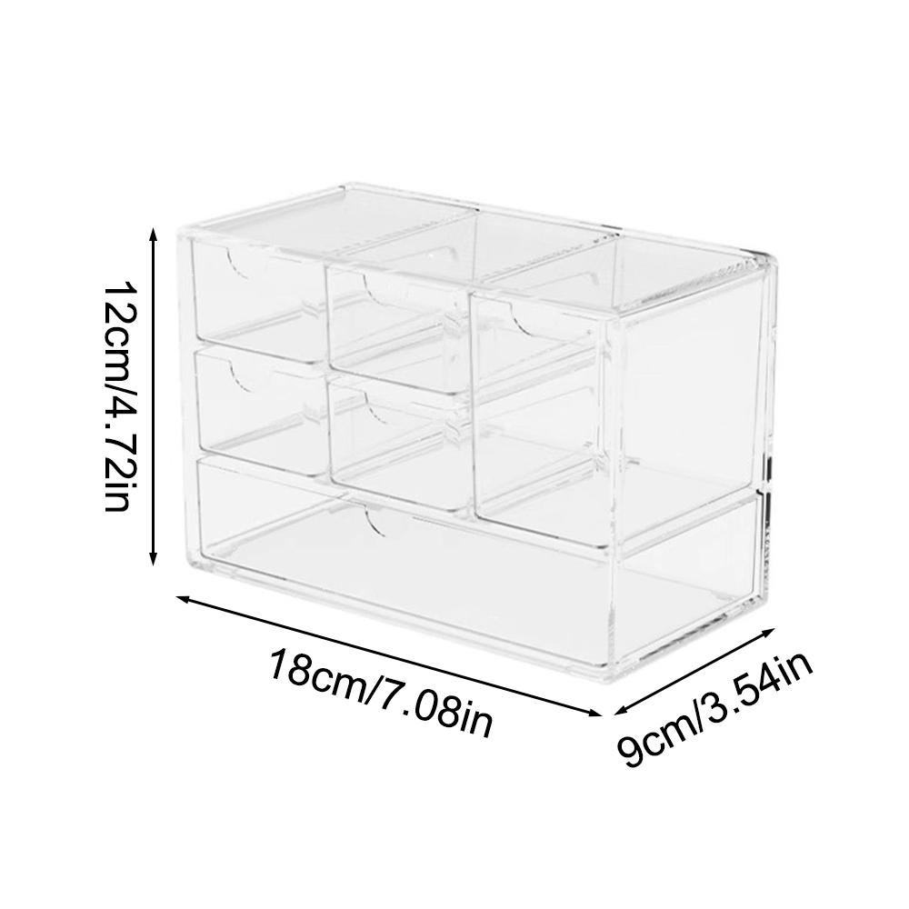 Transparent Acrylic Storage Box Dust Division Large Capacity Multi-Layer Jewelry Display Stand Desktop Drawer Organizer Box