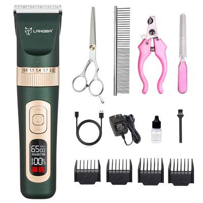 Rechargeable Pet Grooming Clippers: Electric Hair Trimmer for Cats and Dogs.