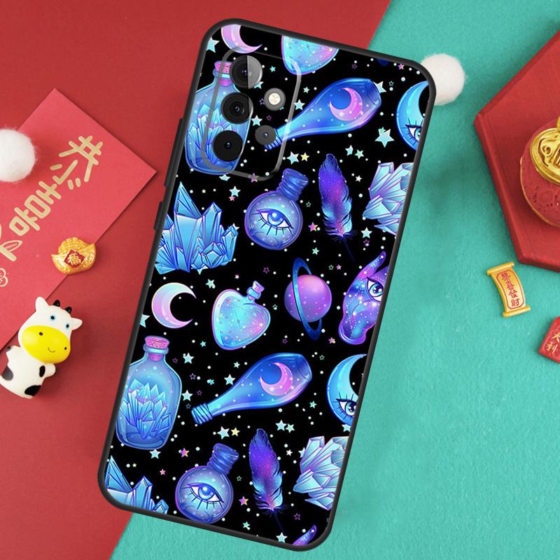 Occult Witchcraft Moon Gothic Witch Case For Samsung Galaxy A52 A32 A12 A14 A34 A54 A51 A71 A53 A33 A13 A15 A25 A35 A55 Cover