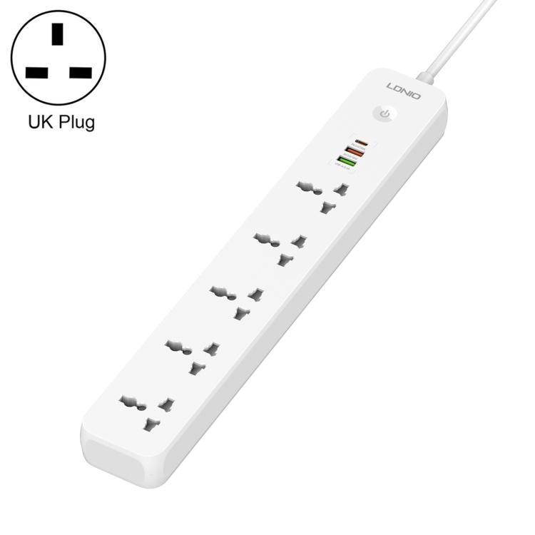 LDNIO SC5319 5-position Travel Home Office Socket with 38W USB Ports, Cable Length: 2m