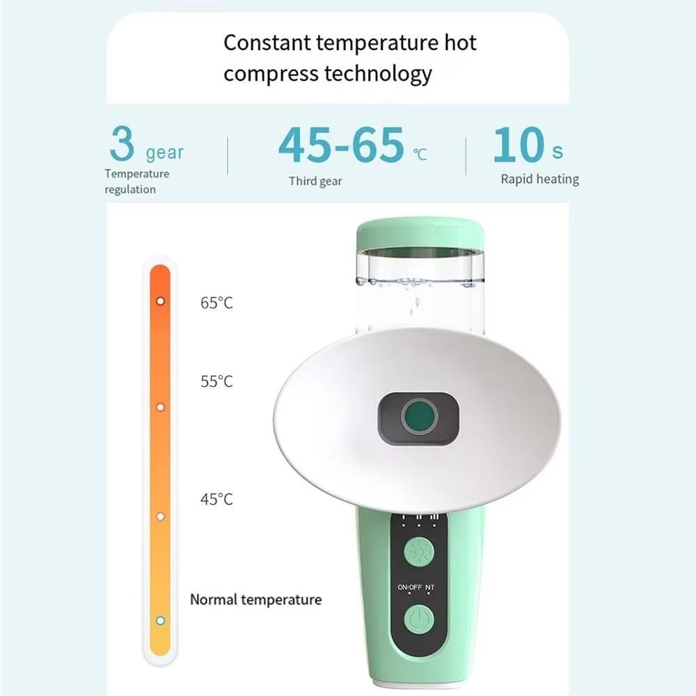 3 Temperature Portable Mist Sprayer Rechargeable Dry Eye Humidifier  Relieve Eye Fatigue