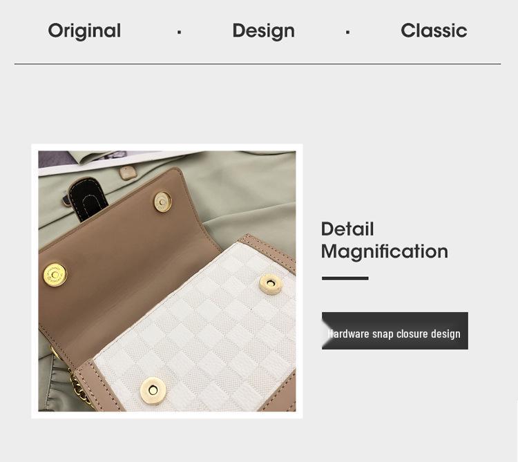 2023 European & American Retro Women's Shoulder Bag Crossbody Handbag - Fashionable Temperament Small Square Bag