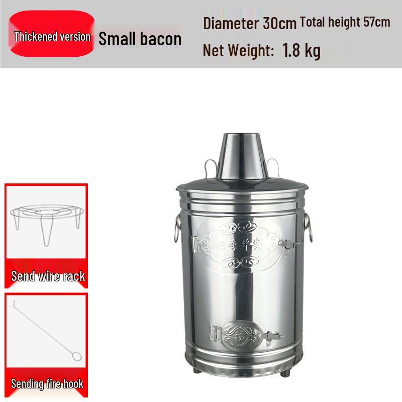 Gold Stainless Steel Indoor Paper Money Burning Barrel for Household and Temple Use