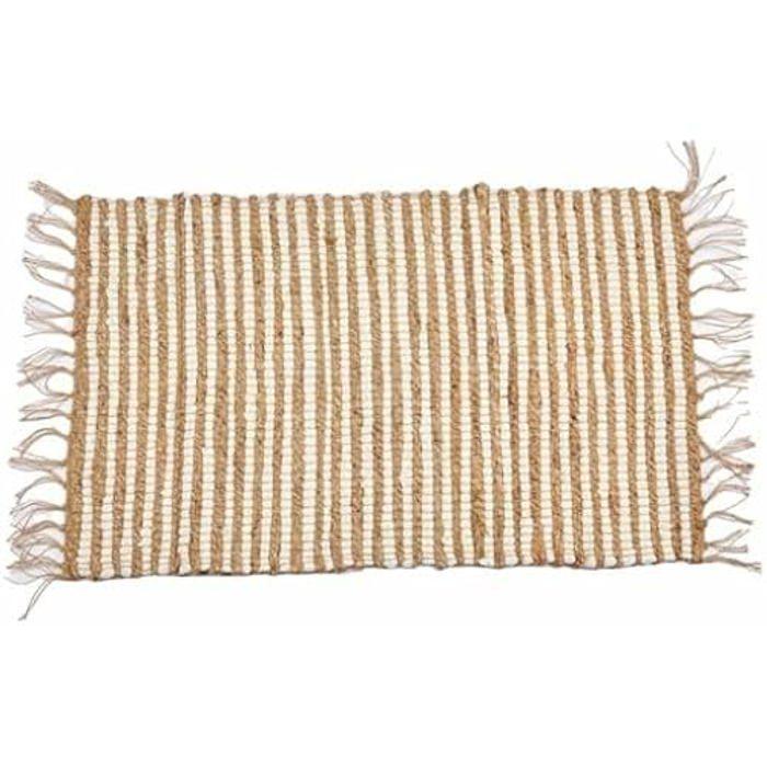 Koberec - GIFT DECOR - Pruhy - Přírodní bílá - 60 x 90 cm - Interiér