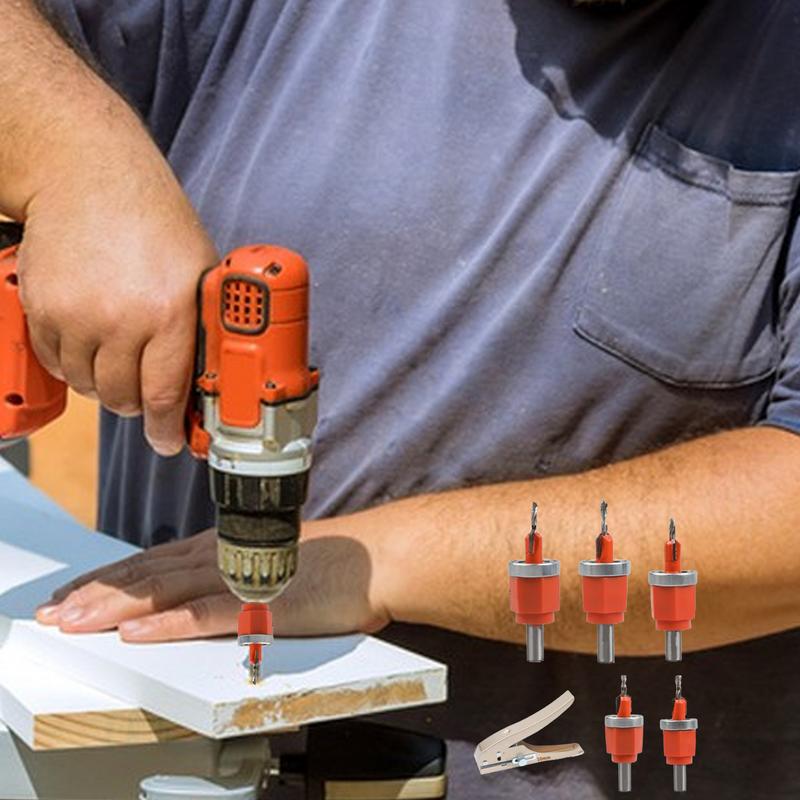 Woodworking Limit Countersunk Drill Adjustable Cone Drill Punching Screw Installation Woodworking Countersunk Drill with Limiter