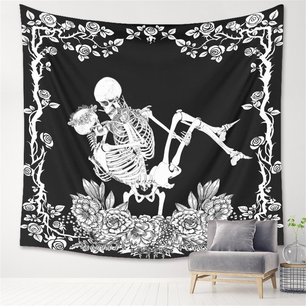 Tapestry The Kissing Lovers Tapestry Wall Hanging Constellation Skeleton Tapestry