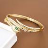 Personality Animal Snake-Shaped Design Synthetic Zirconia Women's Bracelet for Banquet Gift Jewelry Accessories
