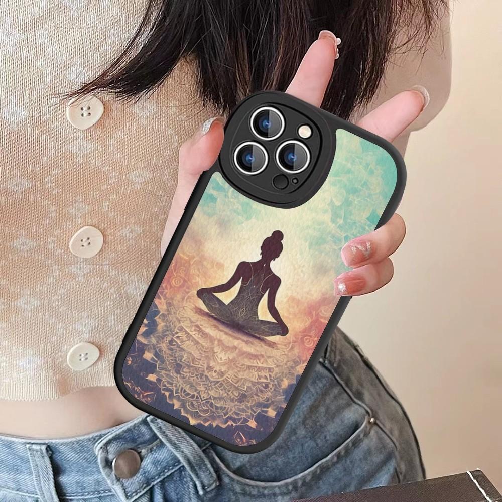 The Yoga Phone Case Hard Leather For IPhone 16 15 14 13 12 Mini 11 14 Pro Max Xs X Xr 7 8 Plus Fundas