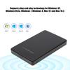 W25a831 2.5   USB3.1 Type C SATA Mobile Scratch resistant Hard Disk Case HDD Enclosure(Black) (Not Inclube Hard Disk)