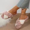 Fashion 2025 New Slippers Female Fluffy Band Slipper Autumn Winter Outdoor Fashion Sexy Light Flip Flops Soft Plush Flat Shoes