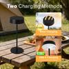 Bright Solar Table Lamp with Dual Charging 3 Color Modes, Waterproof Practical Night Light for Bedroom, Camping Home Decoration