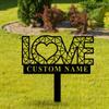 Customizable Vintage Metal Garden Sign Rustic Love Plaque Personalized Name Plate for Wedding Outdoor Decor Durable