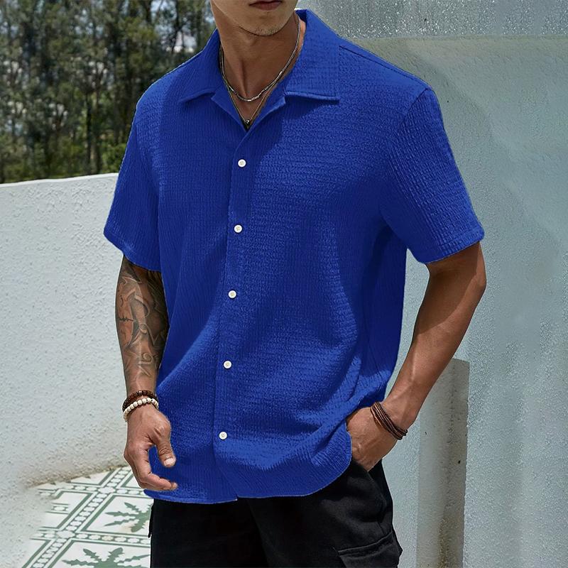 Men's Casual Shirt Summer Short Sleeve Male Clothing Hip Hop Streetwear Plus Tops Black White Tee Fashion Baggy Shirt For Men