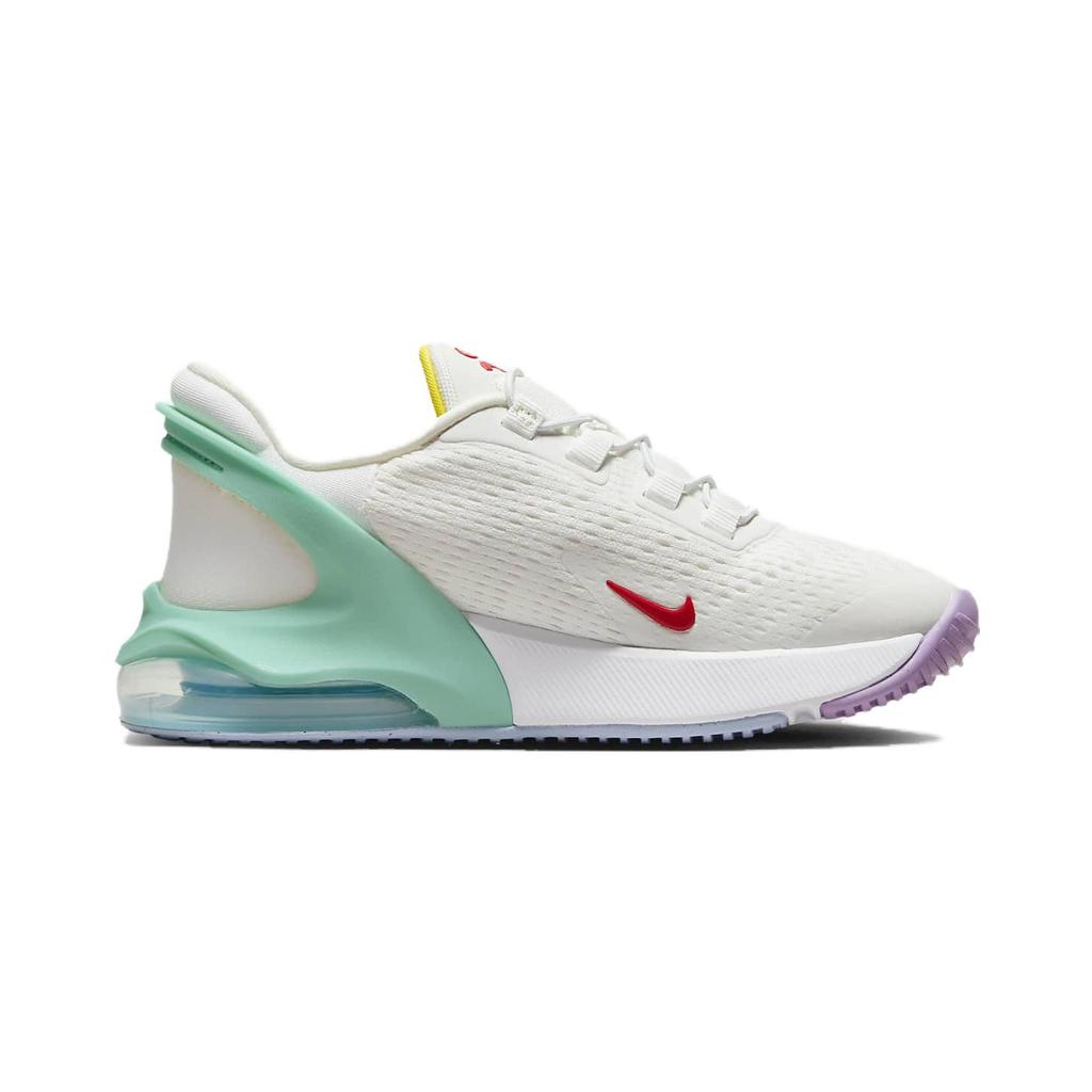 Nike Air Max 270 Go Abrasion Resistant Low Top Kids Lifestyle Shoes White Cyan Purple Children Aged 3 7 Years Old DV1969-105
