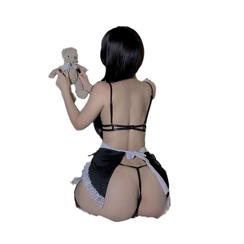 Sexy Lingerie Sexy Lace Maid Suit Straps Low Chest Seduction Halter Cosplay Cute Hot Uniform