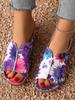 Fashion Butterfly Printed Wedge Slippers for Women Lightweight Peep Toe Platform Sandals Woman Summer 2025 Comfort Non Slip Beach Slides