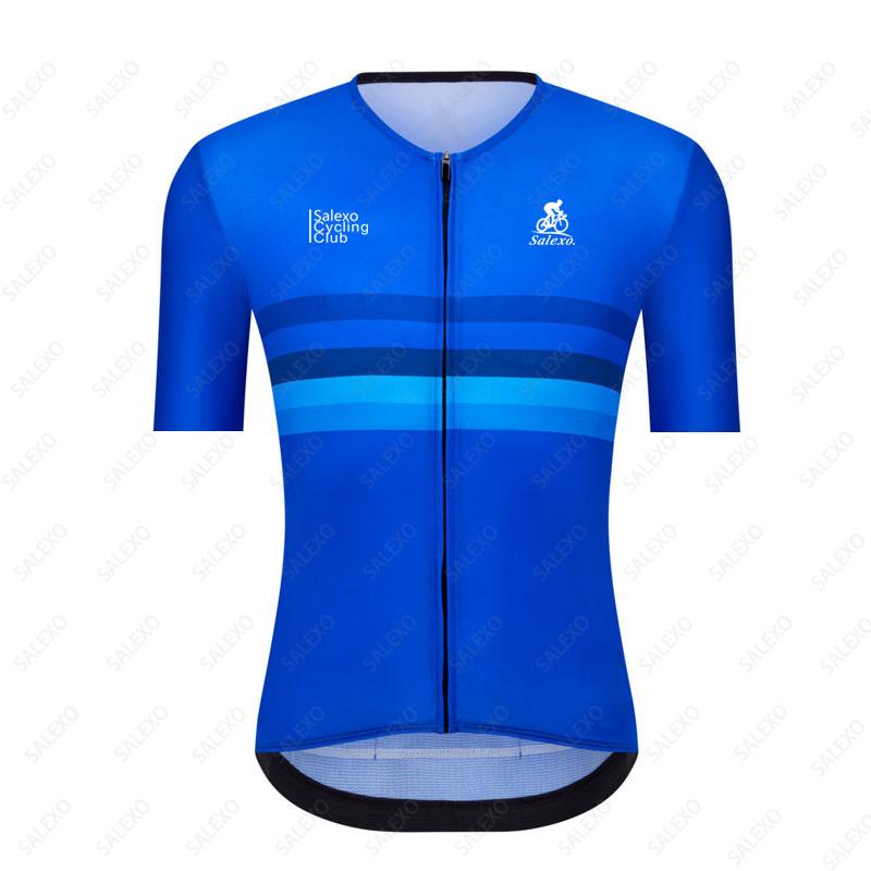 

Summer Men Short Sleeve Bike Clothing Set 19D Quick Dry Bicycle Mountain 2025 Salexo Team Cycling Jersey Maillot Ropa Ciclismo S
