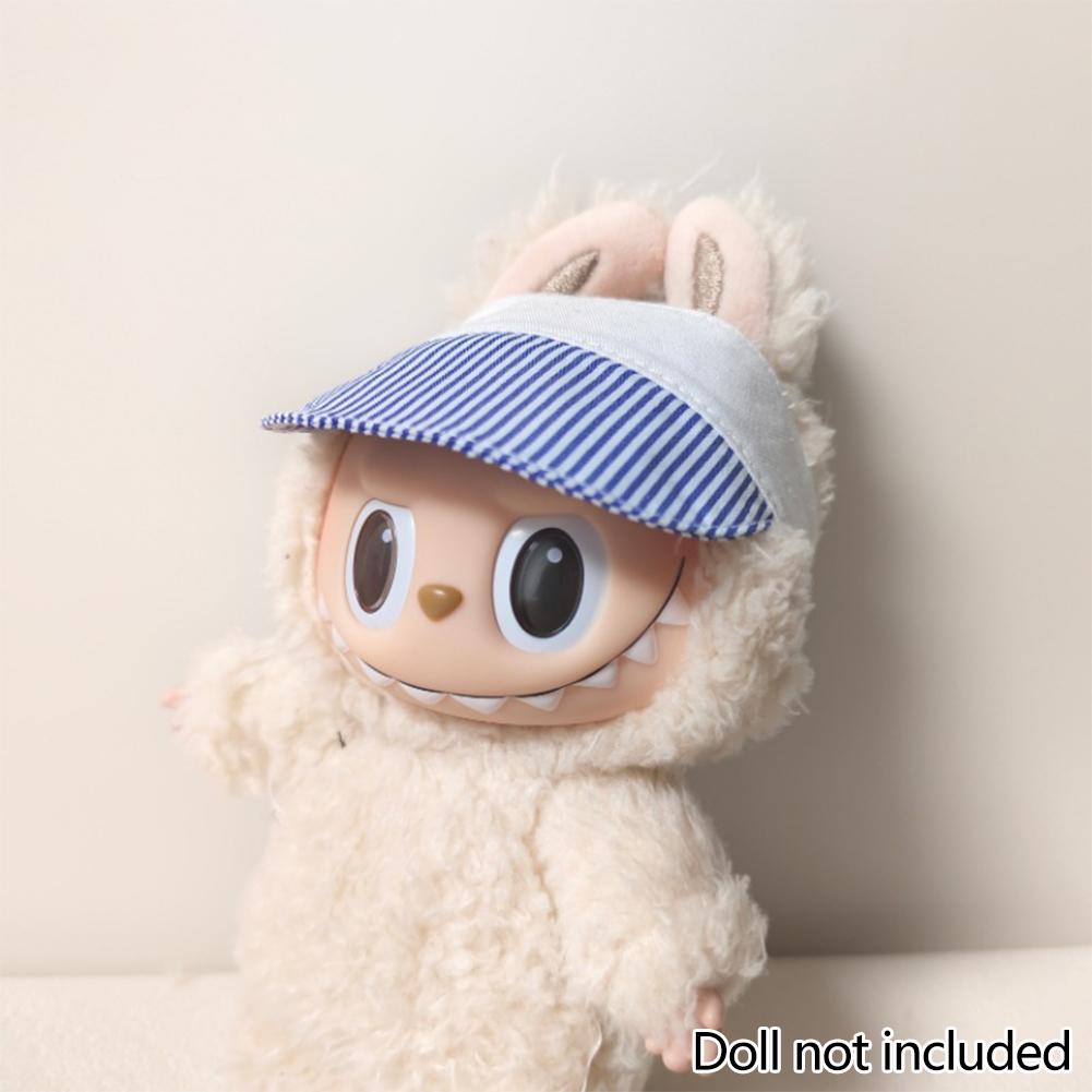 Doll Cap for Dollhouse Miniature 17cm Labubu Color Match Hat Kawaii Cute Doll Accessories Kids Girls Toys