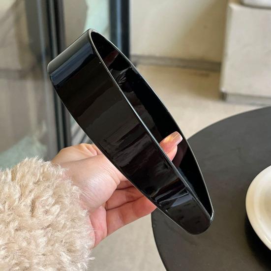 Dámský Vlasový Obruč Rozšířený Design Protiskluzové Zuby Čelenka Acetátová Deska Vysoká Pevnost